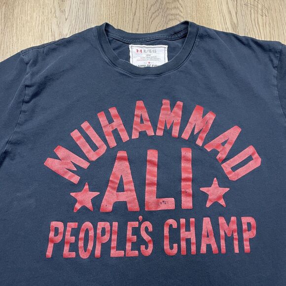 Roots of Fight Muhammad Ali Shirt Mens XL Under Armour Peoples Champ Boxing Tee - Picture 1 of 9
